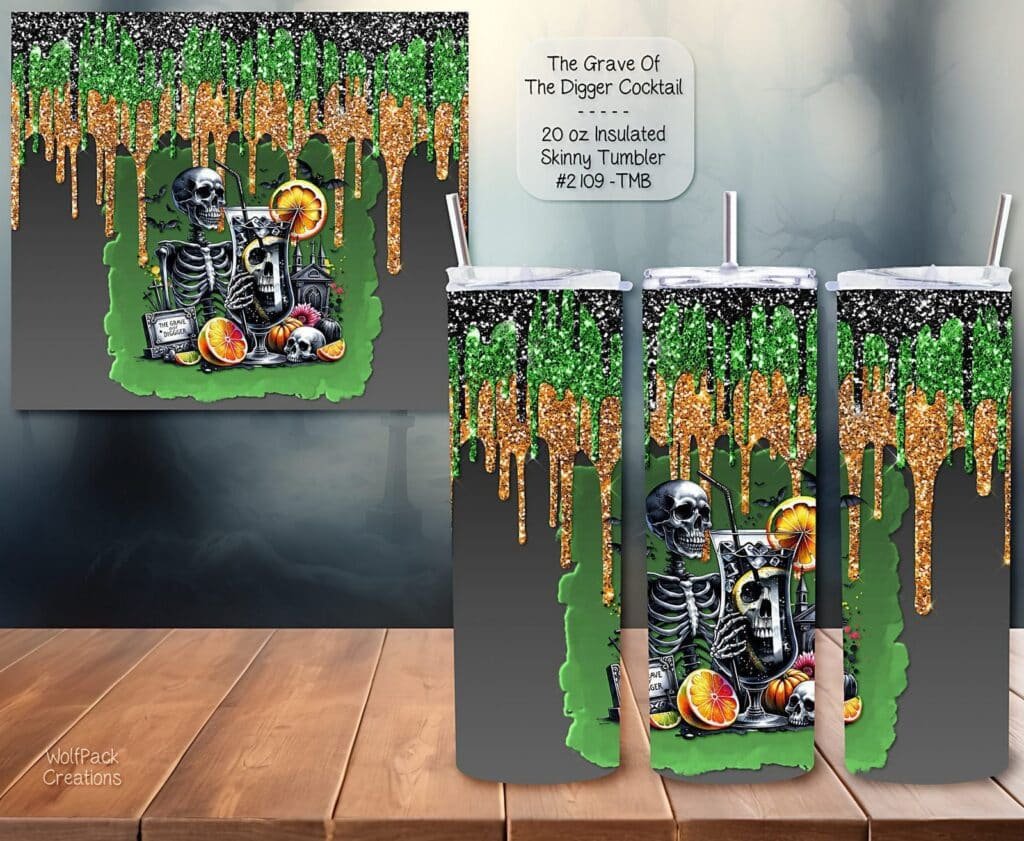 Gravedigger Skinny Tumbler