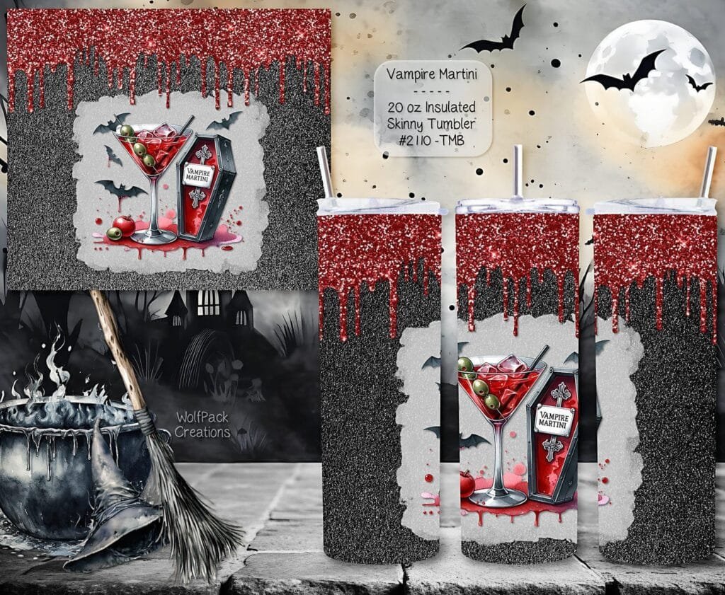 Vampire Martini Skinny Tumbler