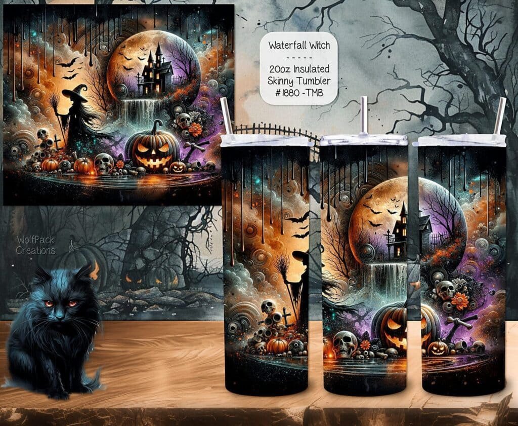 Waterfall Witch Skinny Tumbler