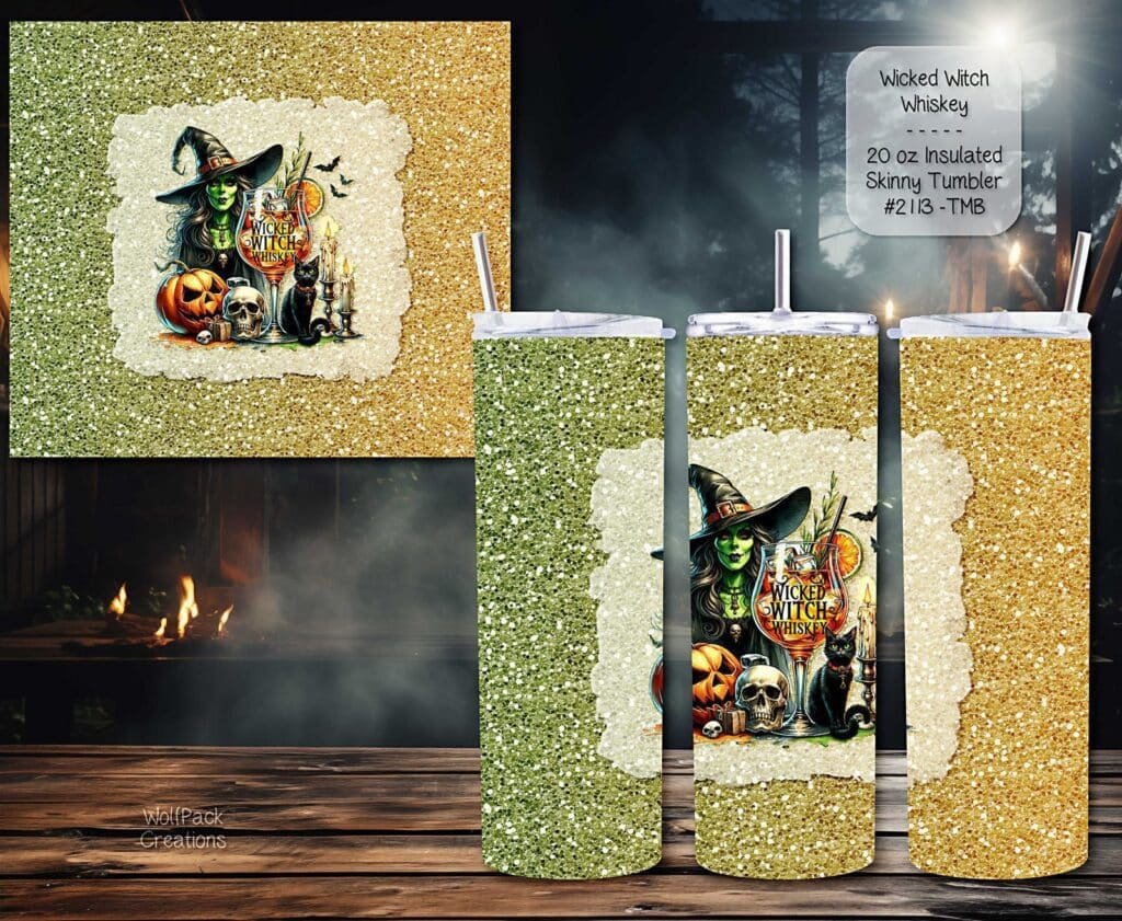Wicked Witch Whiskey Skinny Tumbler