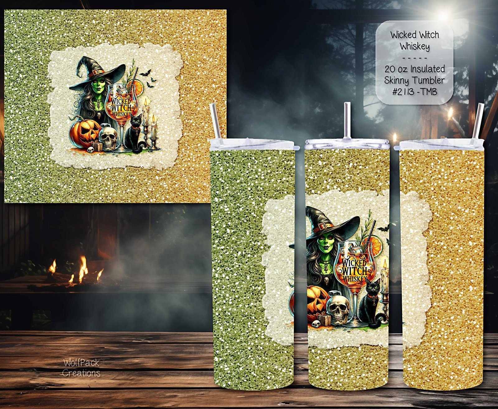 Wicked Witch Whiskey Skinny Tumbler