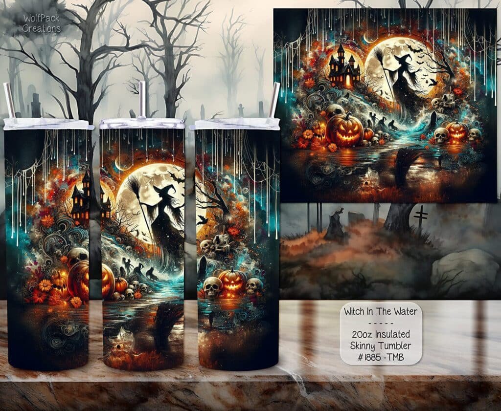 Glamorous Witch in the Water Tumbler
