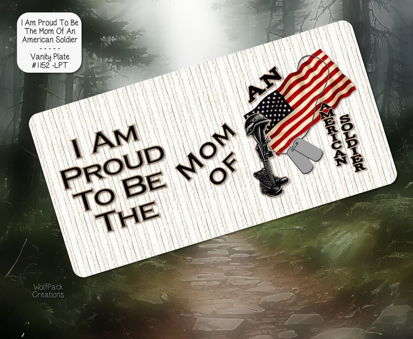 American Soldier License Plate