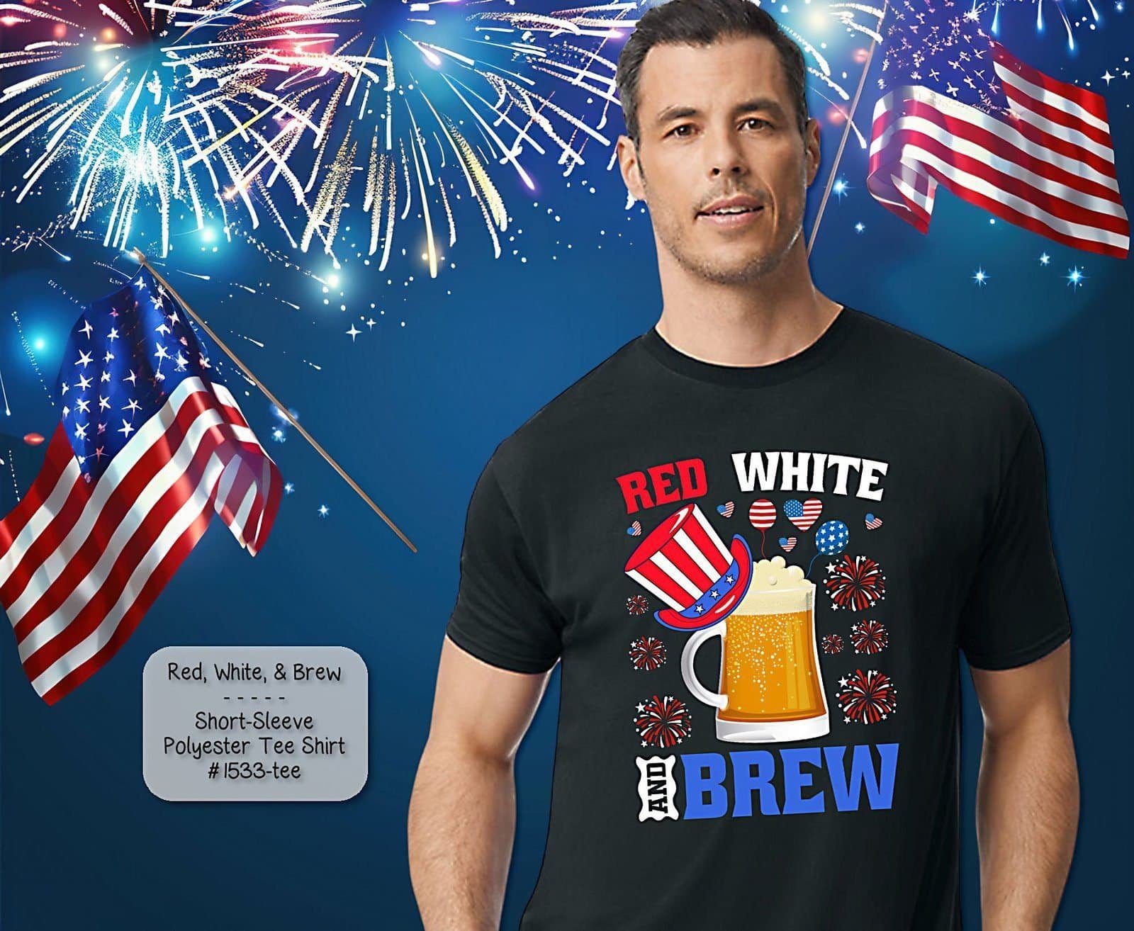 Funny Red White & Brews Shirt