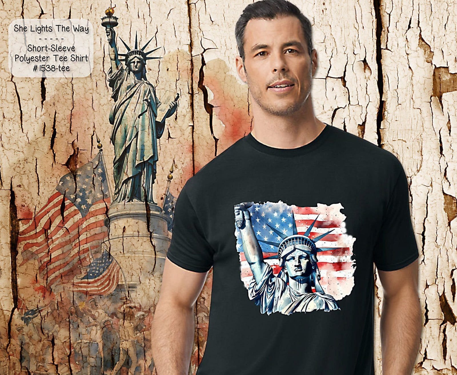 Beautiful Lady Liberty Lights the Way Shirt