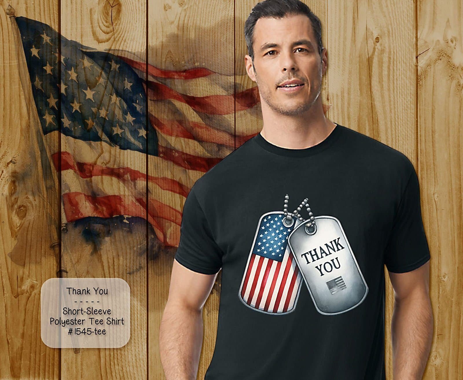 Dramatic Thank You Dog Tags Shirt