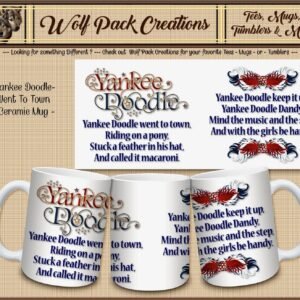 Beautiful Yankee Doodle Song on Ceramic Mug