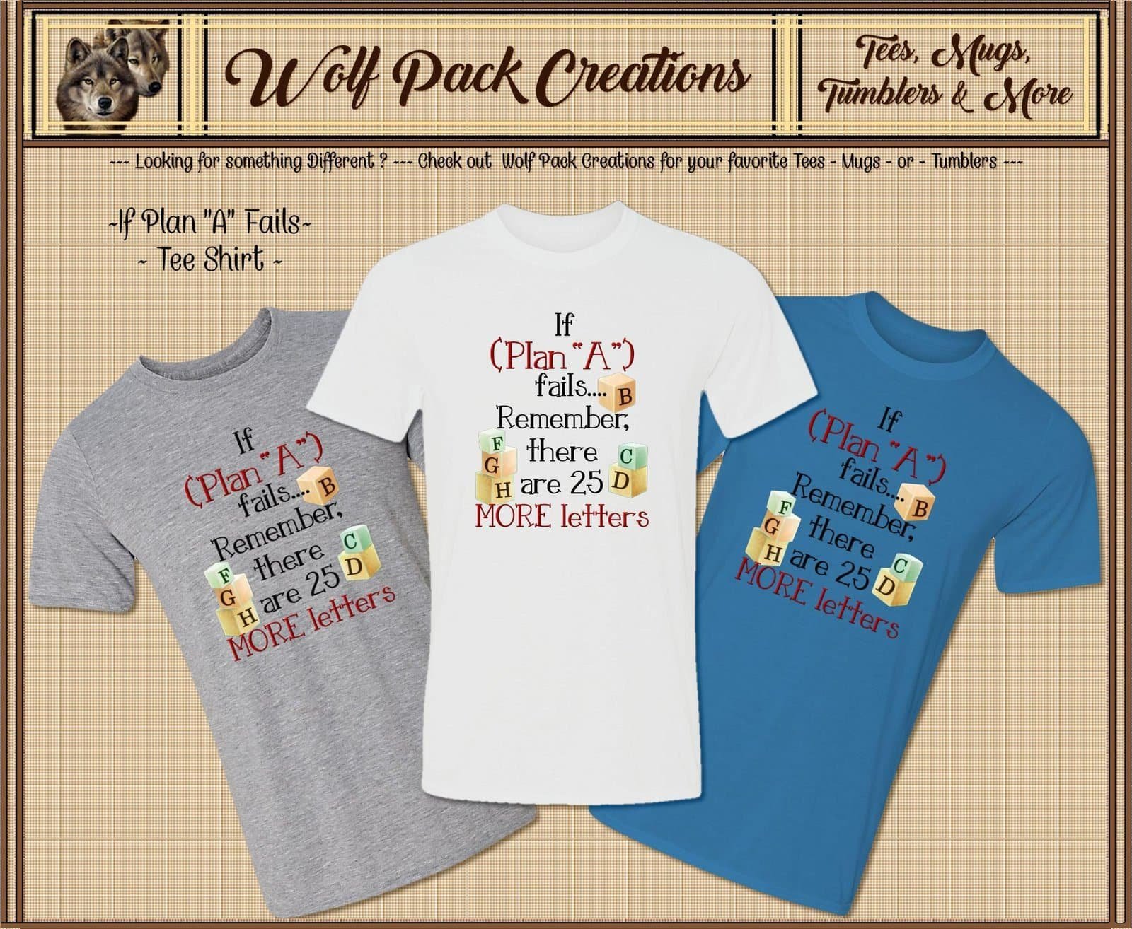 If Plan A fails, Hilarious Short Sleeve T-Shirt