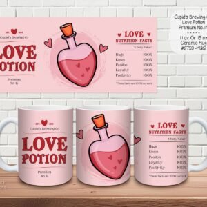 Ceramic Love Potion Coffee Mug - Valentine's Day Gift