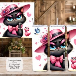Captivating Grumpy Cat Valentines Tumbler