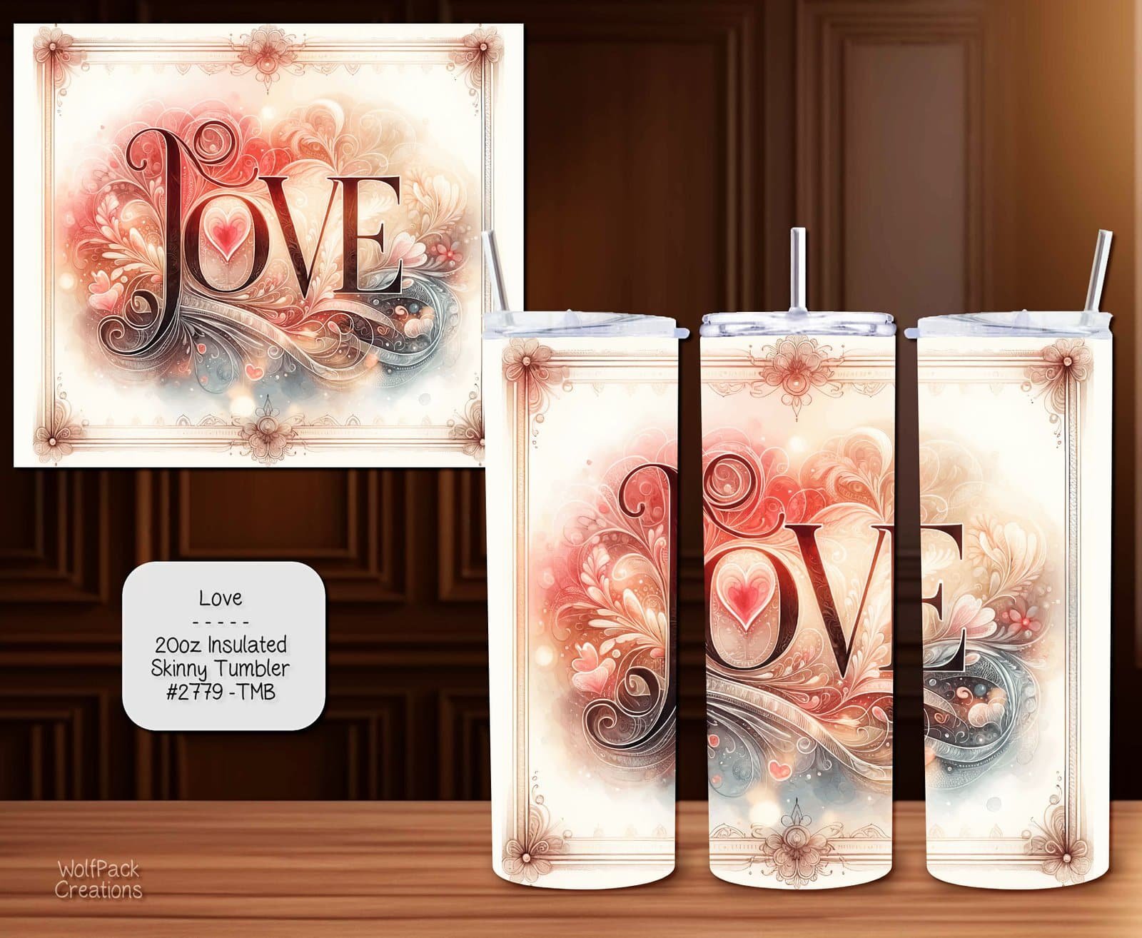 Beautiful Love Valentines Tumbler