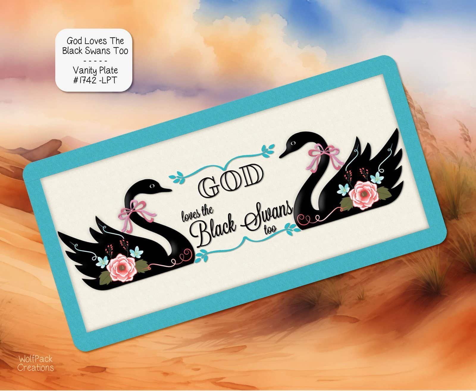 Black Swans License Plate