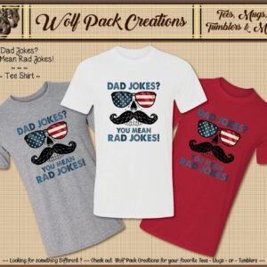 Cool Short Sleeve T-Shirt: Dad Jokes
