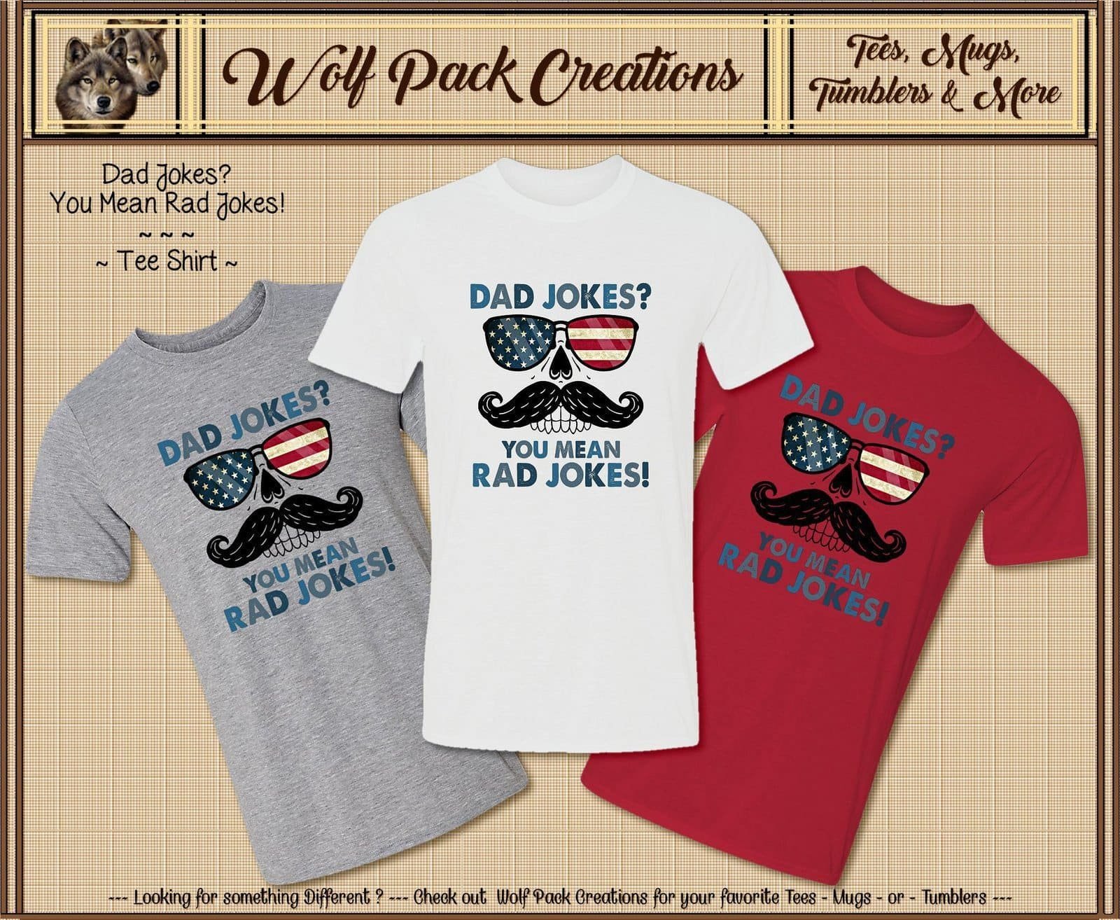 Cool Short Sleeve T-Shirt: Dad Jokes
