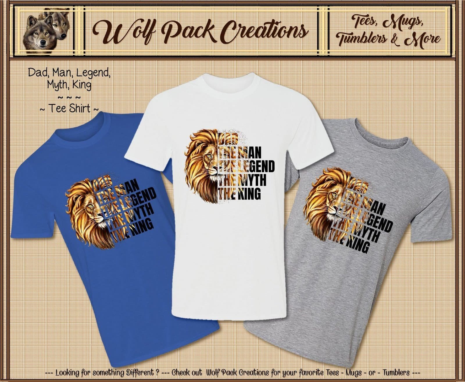 Cool Short Sleeve T-Shirt: Dad, The Lion King