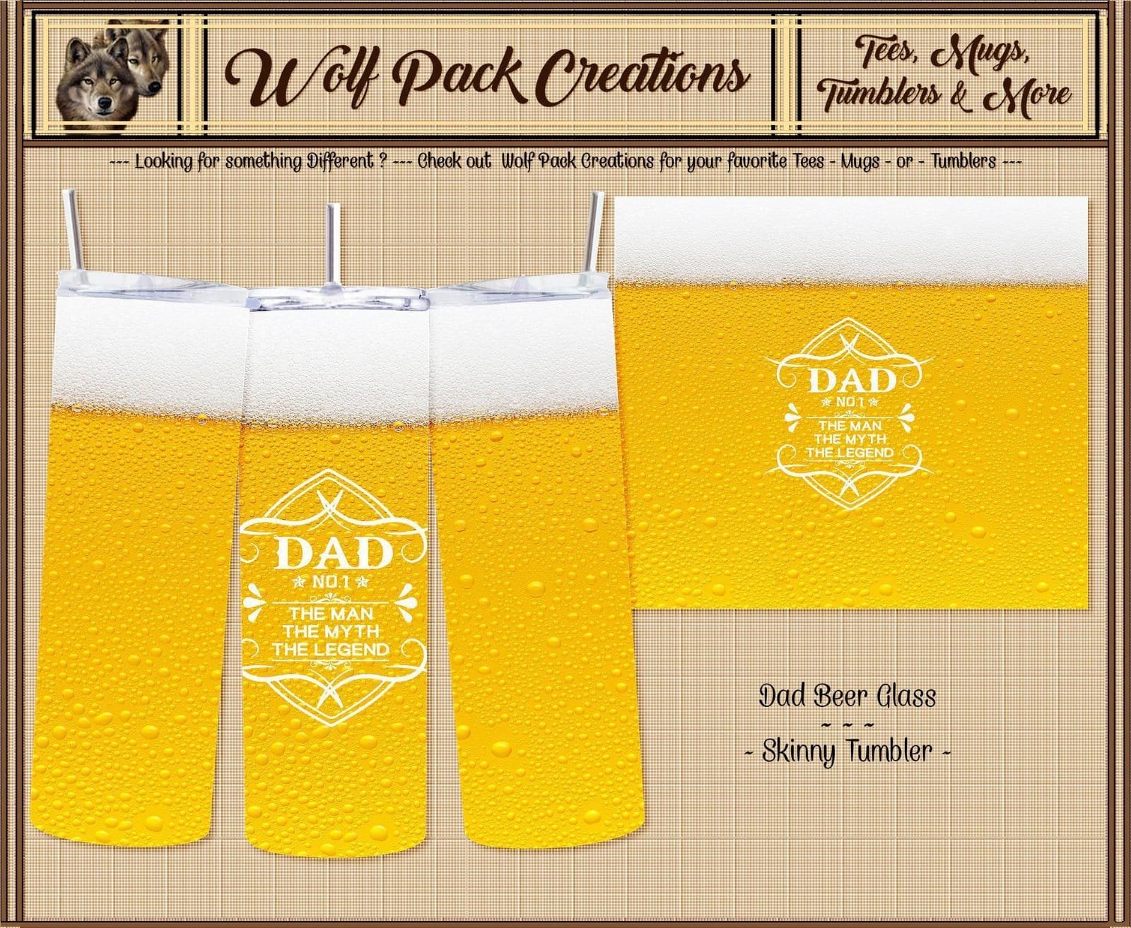 Beautiful Skinny Tumbler: Dad: The Man, The Myth, The Legend