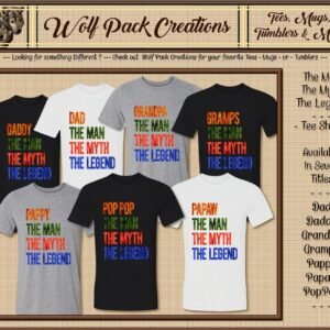 Personalize this Short Sleeve T-Shirt: The Man, The Myth, The Legend