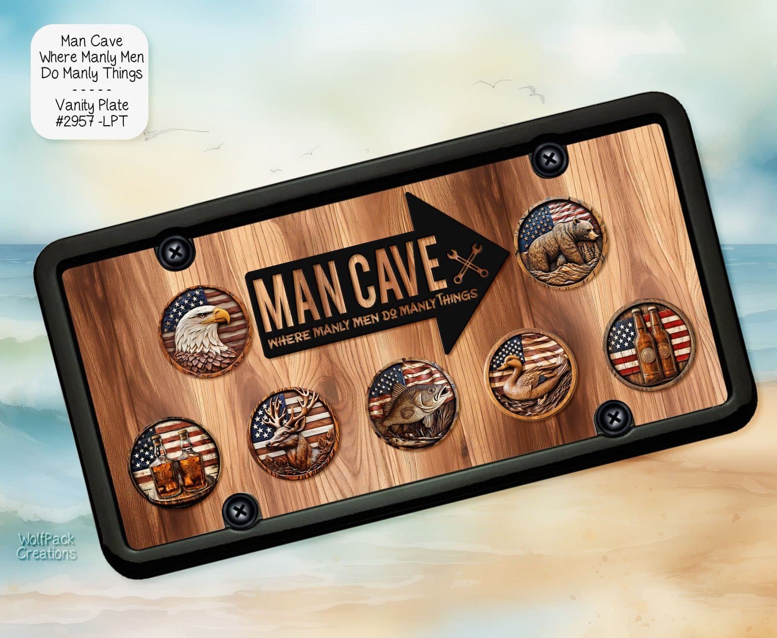 Man Cave License Plate