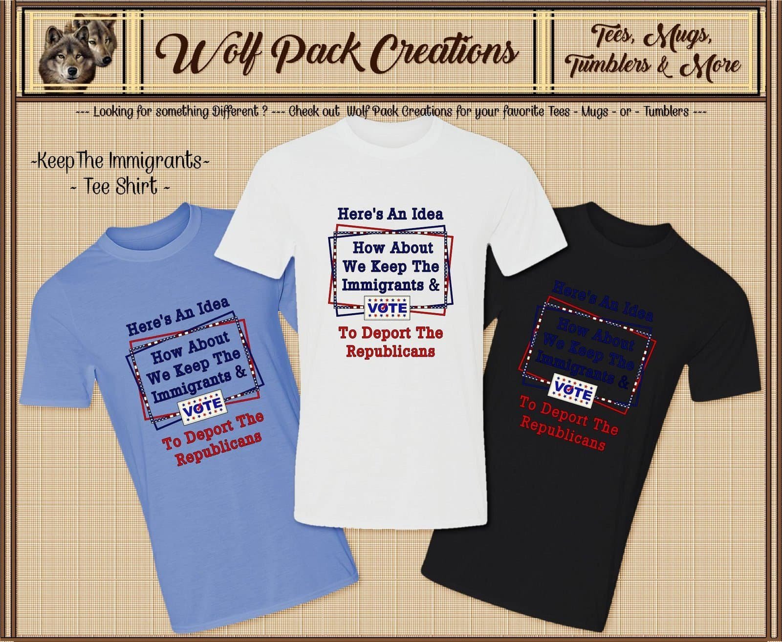 Faithful Short Sleeve T-Shirt Keep the Immigrants