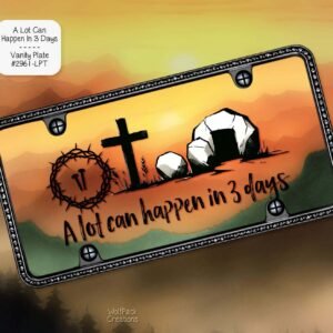 A Lot Can Happen in 3 Days License Plate