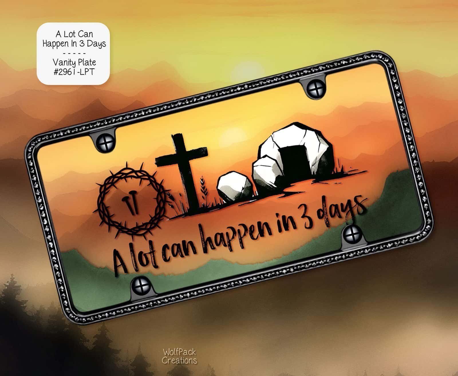 A Lot Can Happen in 3 Days License Plate