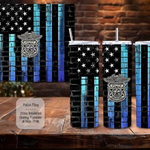 Beautiful Skinny Tumbler for Police Officers