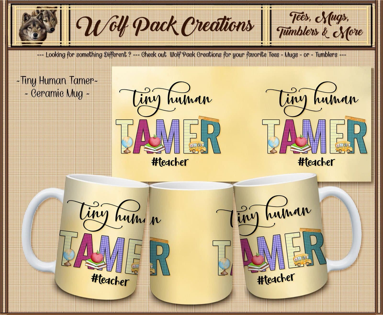 Beautiful Mug for the Tiny Human Tamer