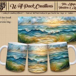 Beautiful 3D Sea Coast Ceramic Mug