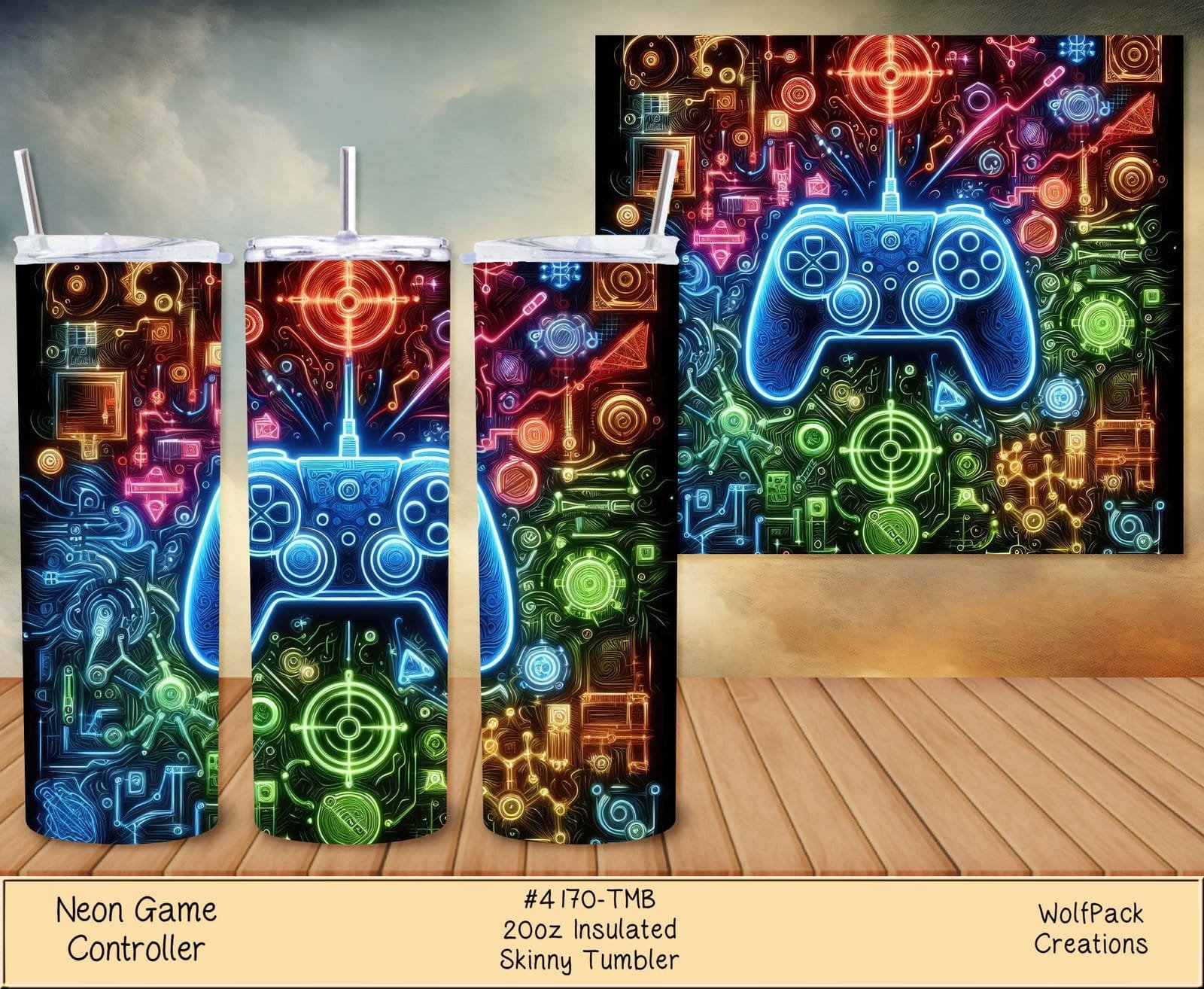 Exciting Gamer Skinny Tumbler