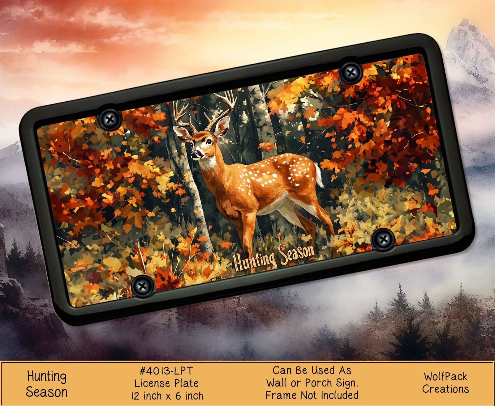 Deer Hunting Season License Plate