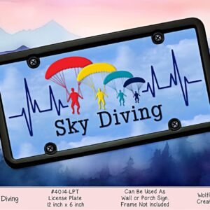 Sky Diving License Plate