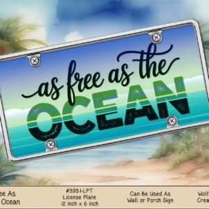 Ocean Waves License Plate