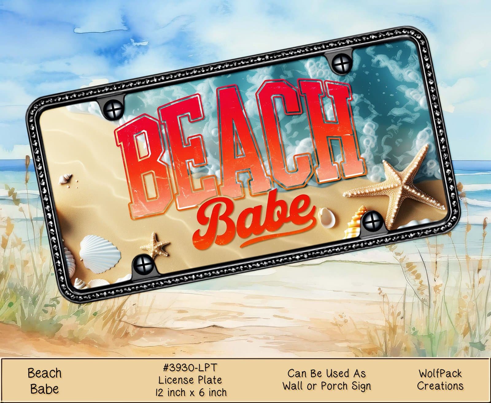 Beach Babe License Plate