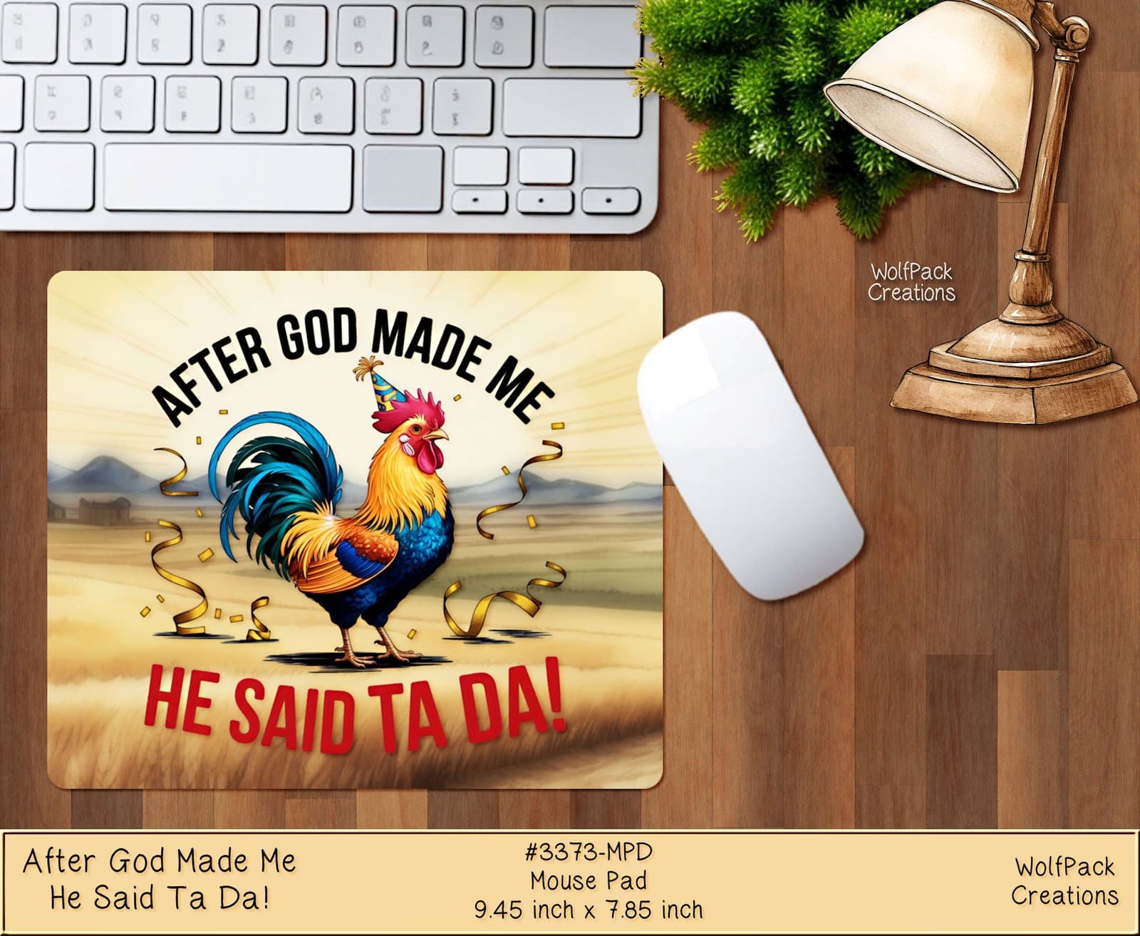 Rooster Print Mousepad