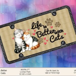 Cat Lover's License Plate