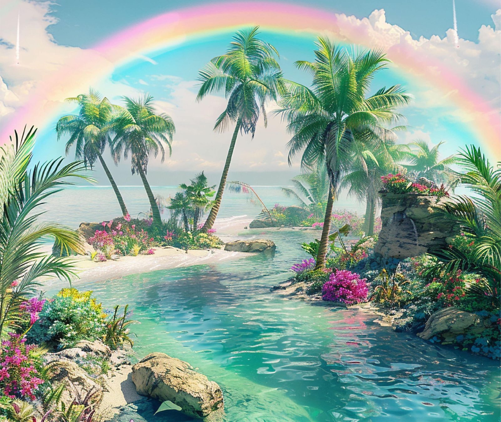 Rainbow Oasis Mouse Pad - Image 2