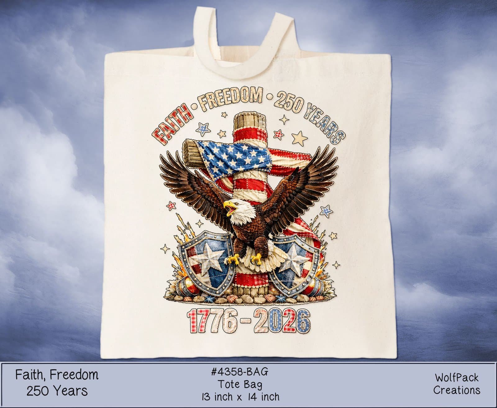 Eagle & Cross Tote Bag