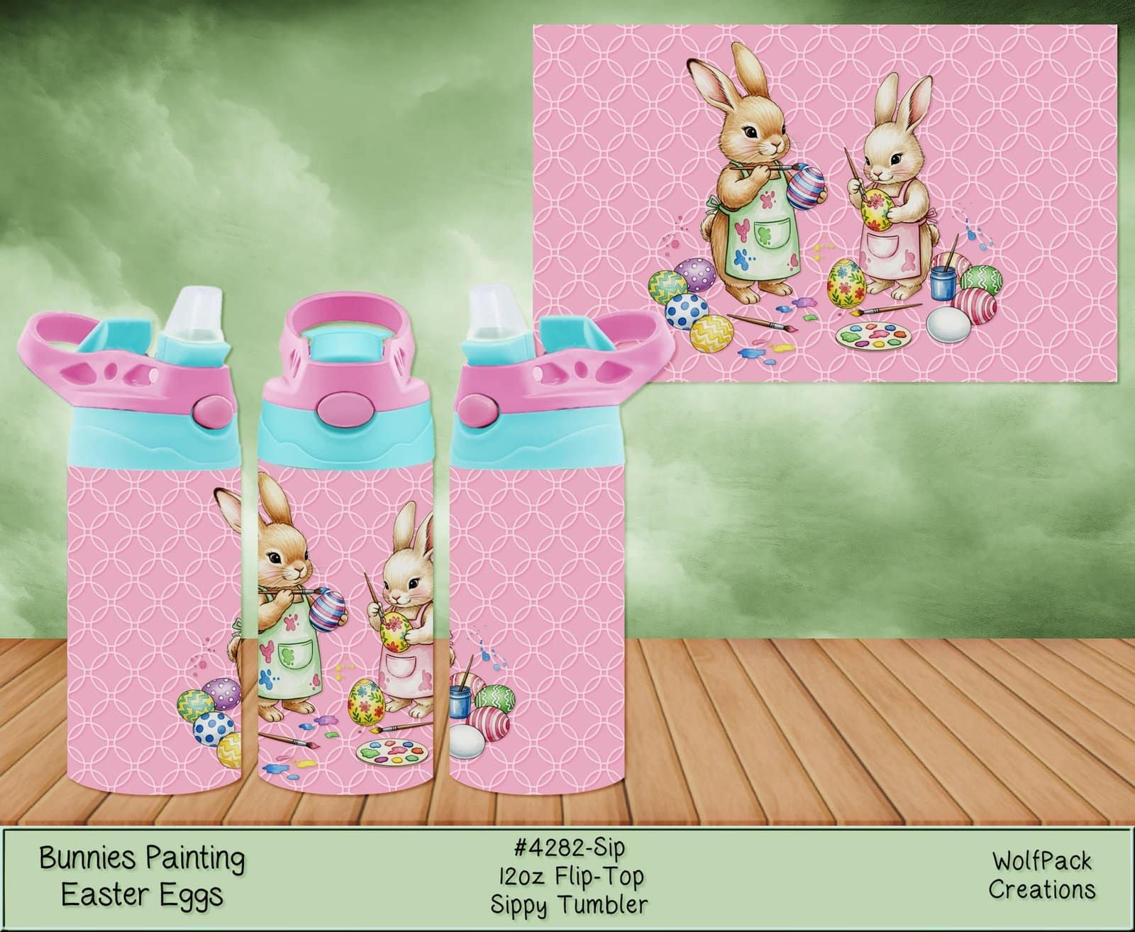 Adorable Easter Bunnies Sippy Tumbler