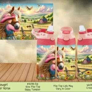 Cowgirl Horse Sippy Tumbler