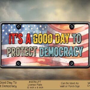 Protect Democracy License Plate