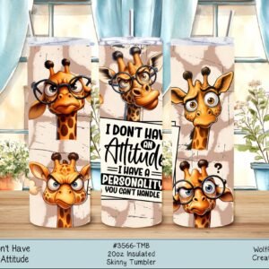 Giraffe Attitude Skinny Tumbler