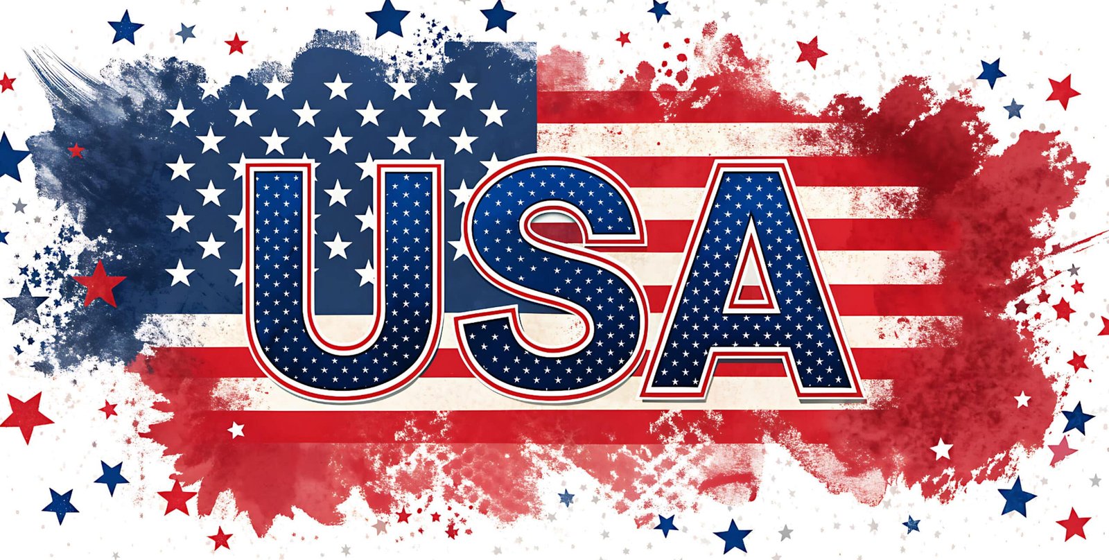 Distressed USA Flag license plate