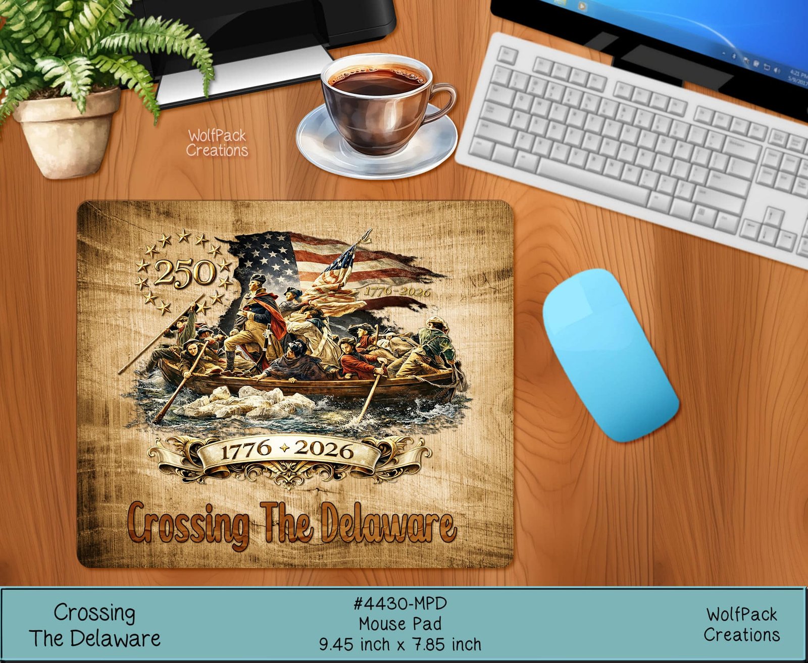 Crossing the Delaware Mousepad