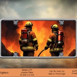 Firefighters License Plate