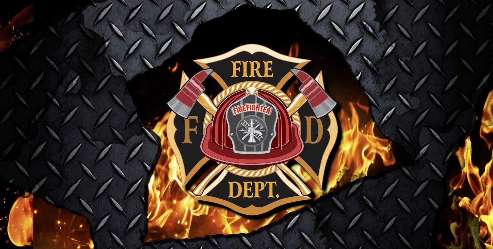 Fire Dept Emblem License Plate - Image 2