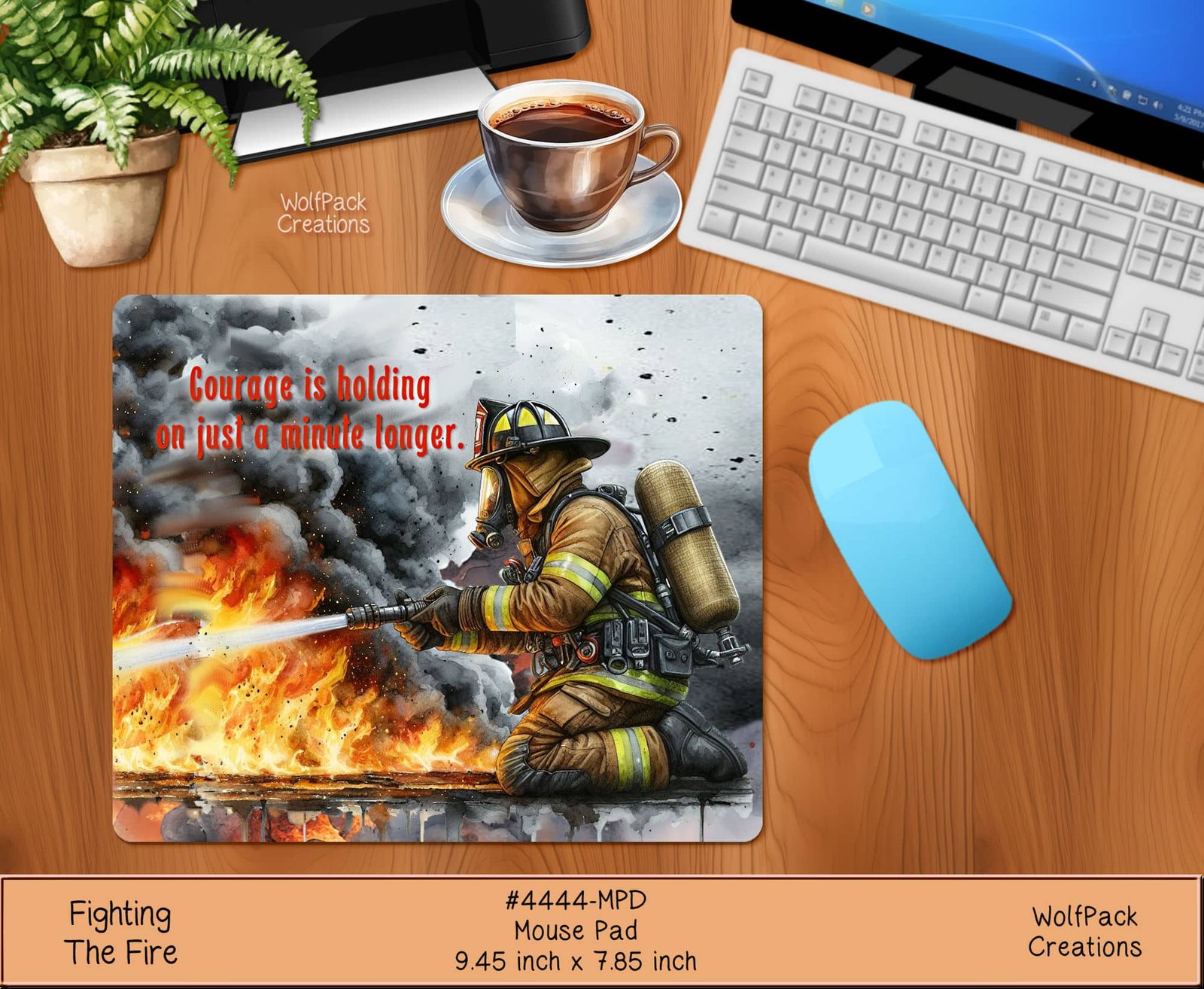 Fighting the Fire Mousepad